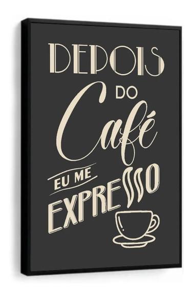 Quadro Decorativo Cozinha Café Expresso Lanchonete Moldura