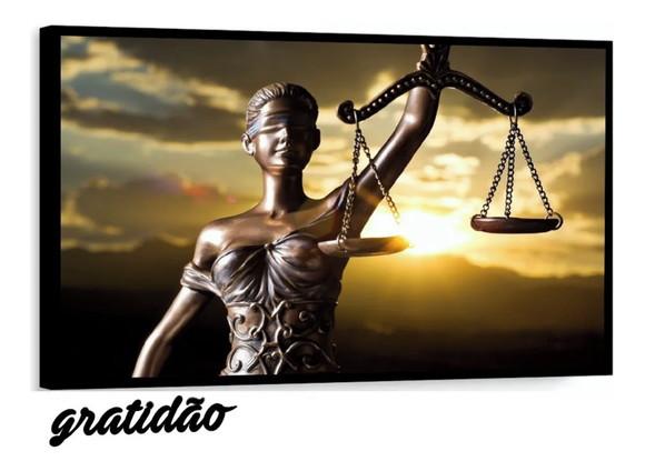 Quadro Decorativo Deusa Da Justiça Direito Advogado Molduras