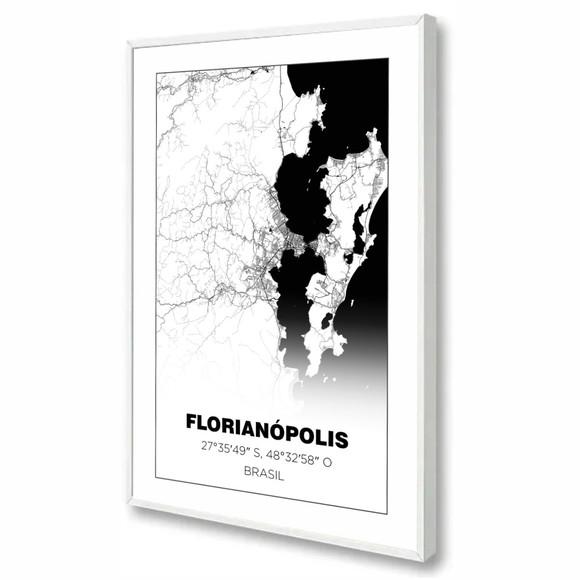 Quadro Decorativo Florianópolis Santa Catarina com Moldura
