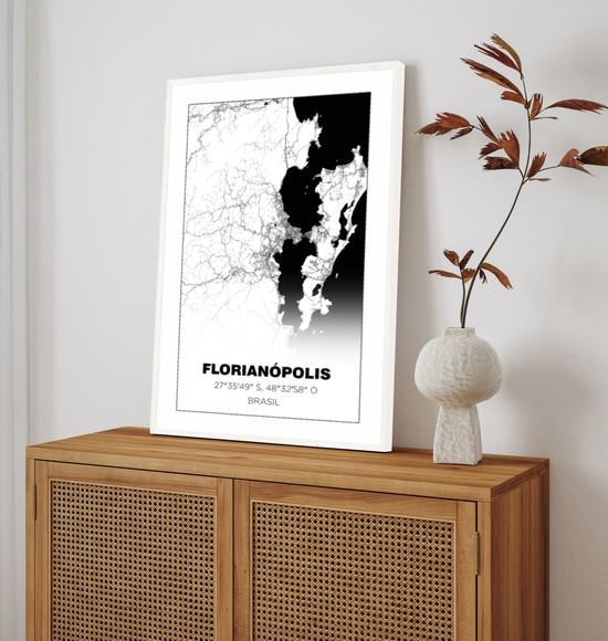 Quadro Decorativo Florianópolis Santa Catarina com Moldura