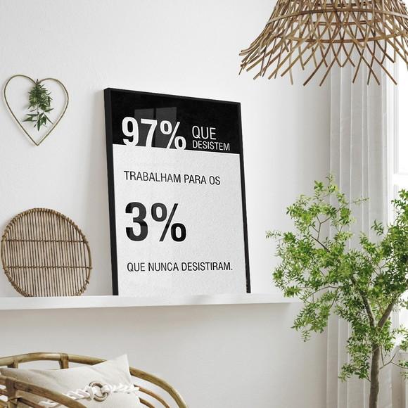 Quadro Decorativo Frase Motivacional Escritório Luxo Vidro