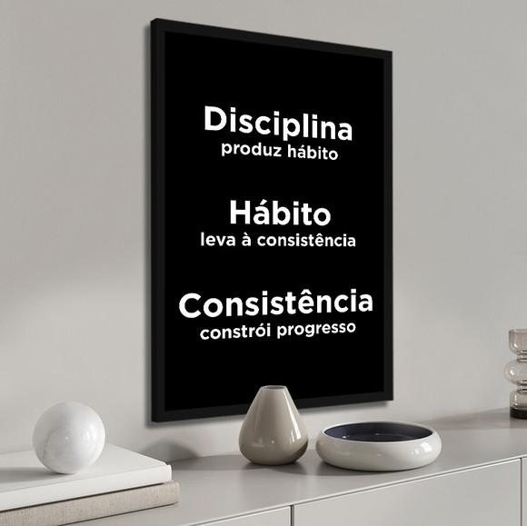 Quadro Decorativo Frase Motivacional Escritório Sala Moldura