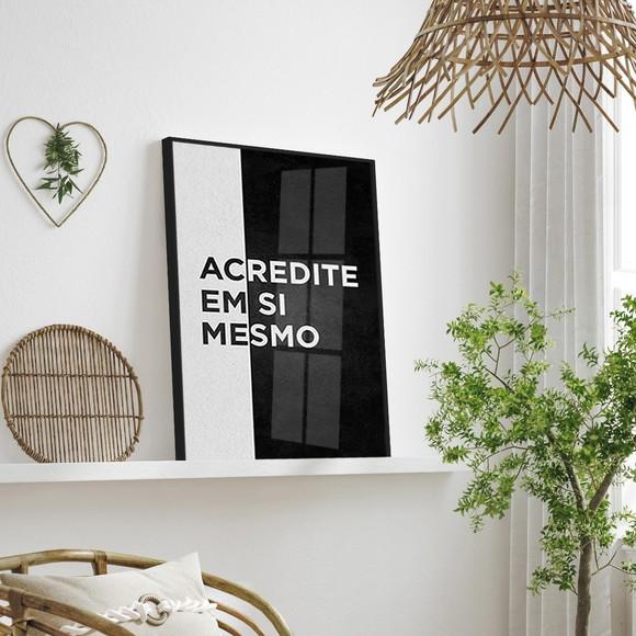 Quadro Decorativo Frase Motivacional Escritório Sala Vidro