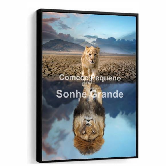 Quadro Decorativo Frase Motivacional Escritório Sala Moldura