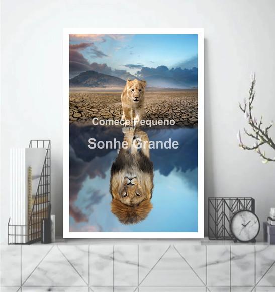 Quadro Decorativo Frase Motivacional Para Escritório Moldura