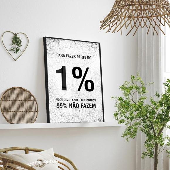Quadro Decorativo Frase Motivacional para Escritório Vidro
