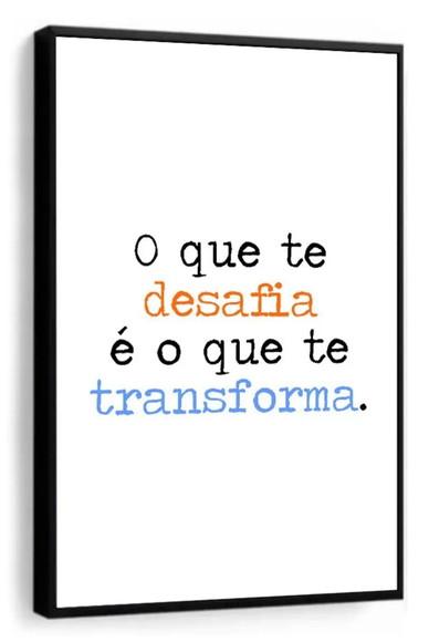 Quadro Decorativo Frases Motivação Quarto Sala Casa Moldura