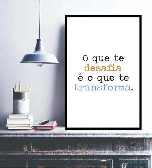 Quadro Decorativo Frases Motivação Quarto Sala Casa Moldura