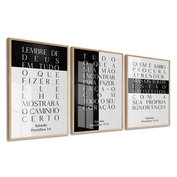 Quadro Decorativo Frases Salomão Provérbios Sabedoria Vidro
