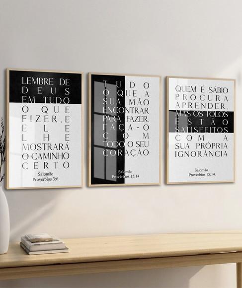 Quadro Decorativo Frases Salomão Provérbios Sabedoria Vidro