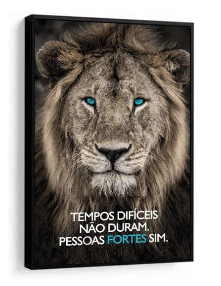 Quadro Decorativo Leão de Judá para Sala Quarto com Moldura