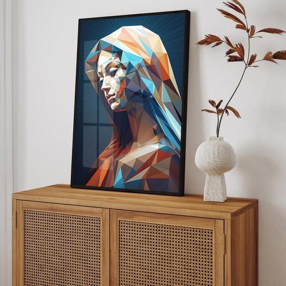Quadro Decorativo Nossa Senhora Virgem Maria Moldura e Vidro