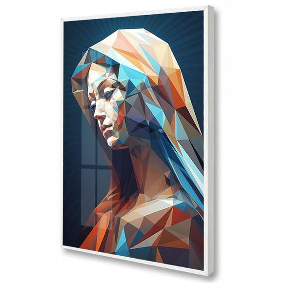 Quadro Decorativo Nossa Senhora Virgem Maria Moldura Vidro