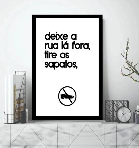 Quadro Decorativos Frases Recepção Casa Sala Quarto Moldura