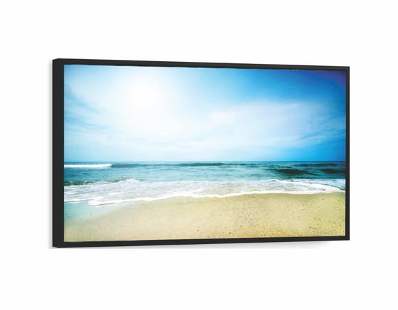 Quadro Paisagem Praia Decoração Oceano Vista Mar Com Moldura
