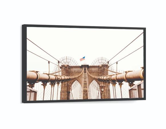 Quadro Nova York Decoração Ponte Manhattan Cidade Molduras