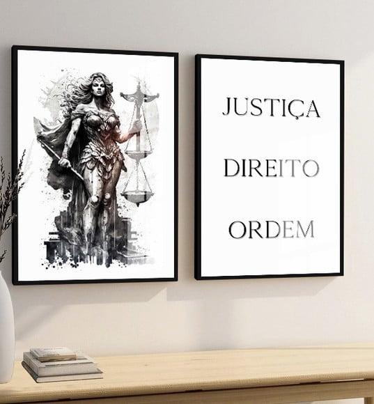 Quadros Decorativos Advogado Escritório Frases Moldura Vidro