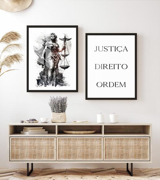 Quadros Decorativos Advogado Escritório Frases Moldura Vidro