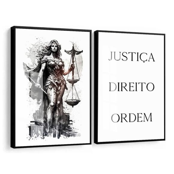 Quadros Decorativos Advogado Escritório Frases Moldura Vidro