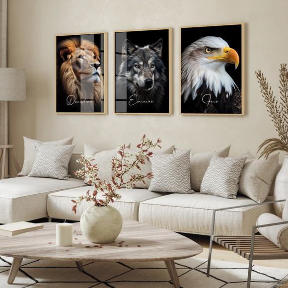 Quadros Decorativos Animais Disciplina Execução Foco Vidro