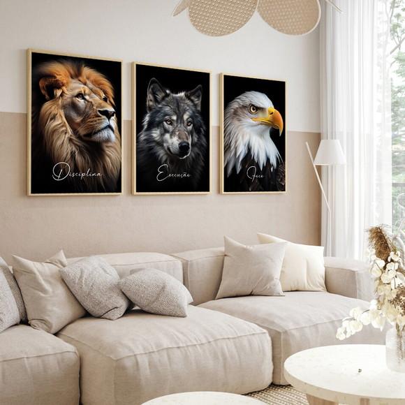 Quadros Decorativos Animais Motivacional Frases Escritório