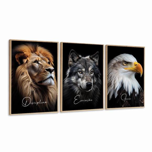Quadros Decorativos Animais Motivacional Frases Escritório