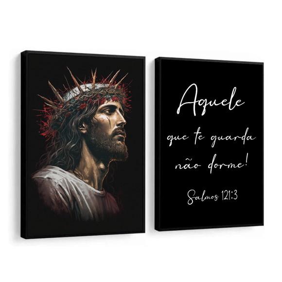 Quadros Decorativos Aquele Que Te Guarda Não Dorme Moldura