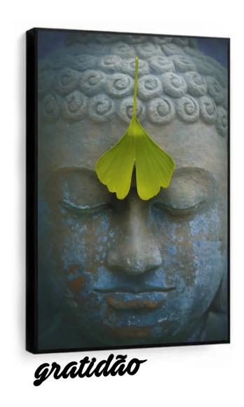 Quadros Decorativos Buda Rosto Folhagem Meditação Molduras