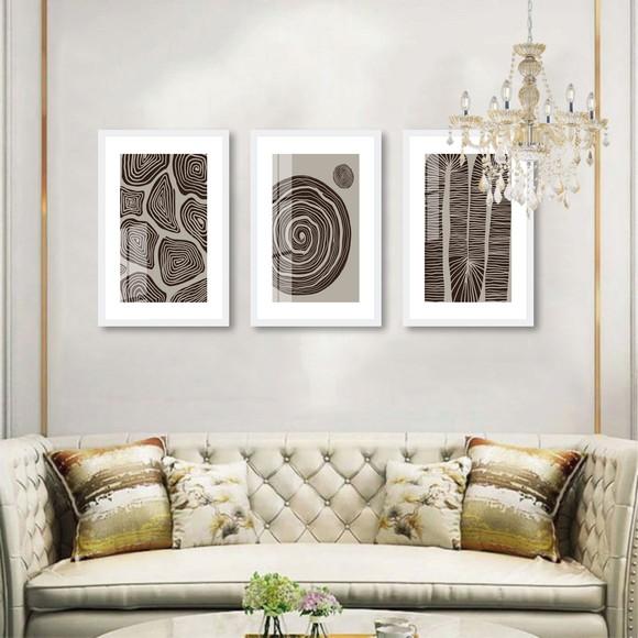 Quadros Decorativos De Vidro Com Moldura Abstrato Moderno
