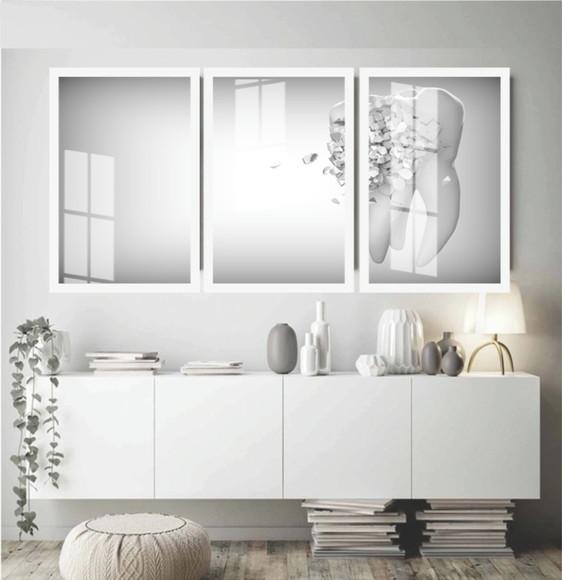 Quadros Decorativos Dentista Consultório Com Moldura e Vidro