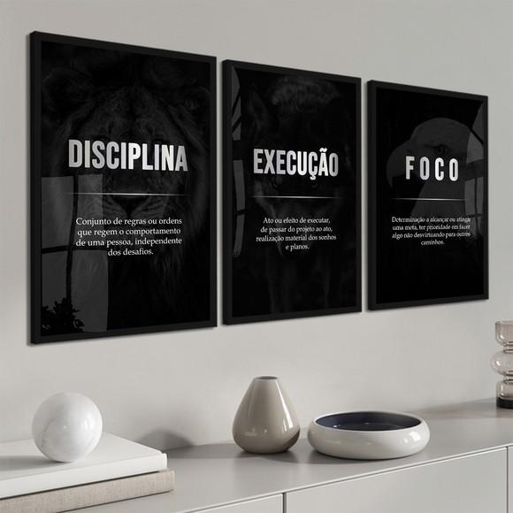 Quadros Decorativos Disciplina Execução Foco Moldura e Vidro