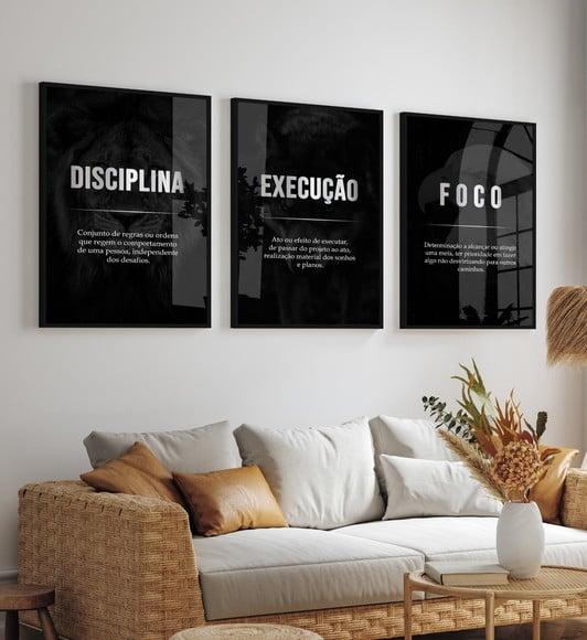 Quadros Decorativos Disciplina Execução Foco Moldura e Vidro