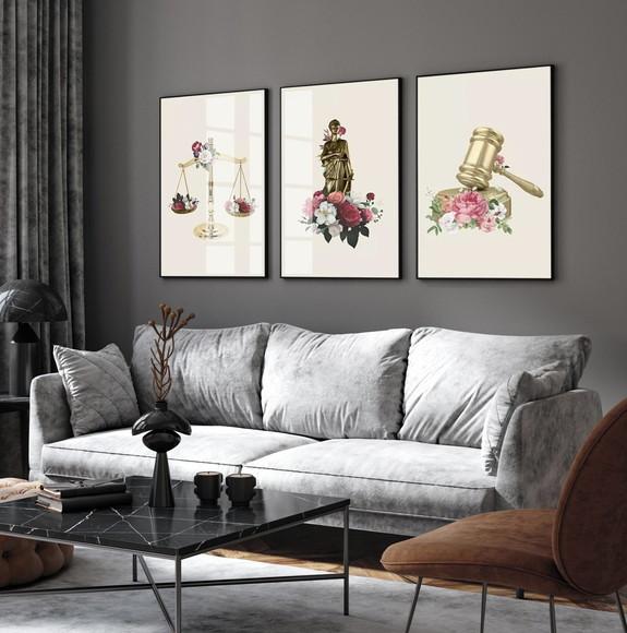 Quadros Decorativos Escritório Advogado Direito com Vidro
