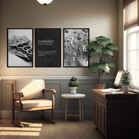 Quadros Decorativos Escritório Contabilidade Frases Moldura