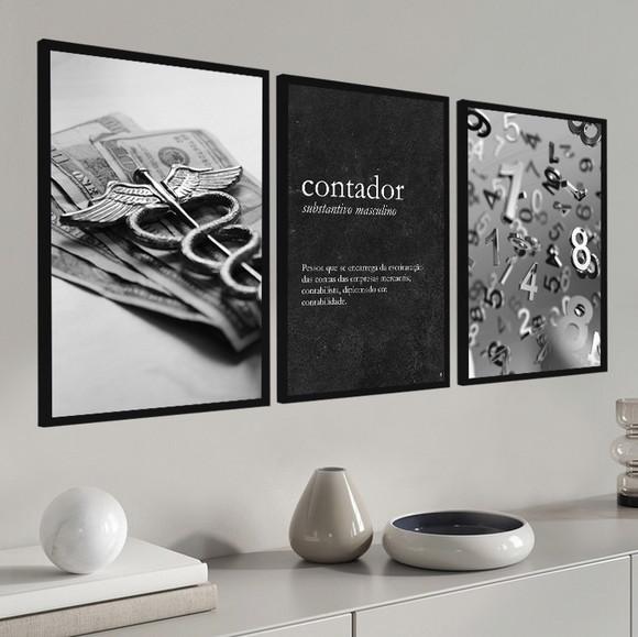 Quadros Decorativos Escritório Contabilidade Frases Moldura