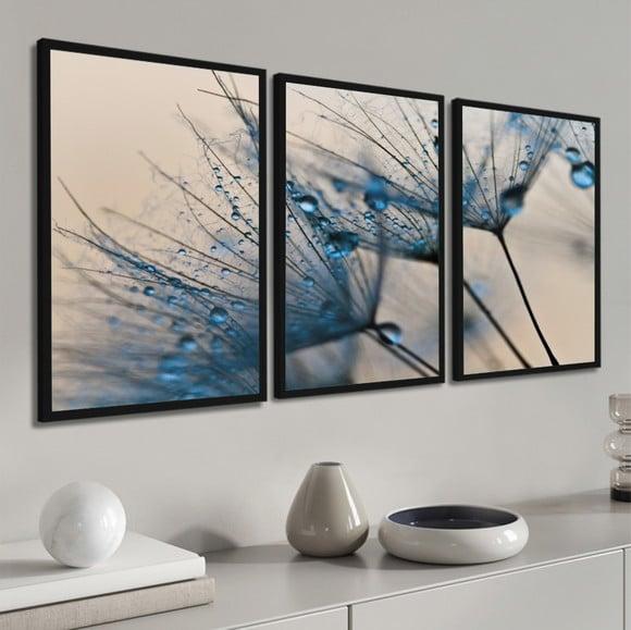 Quadros Decorativos Flor Dente de Leão para Sala com Moldura