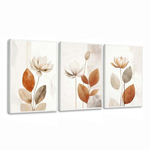 Quadros Decorativos Flores Sala Moderna Quarto Hall Moldura