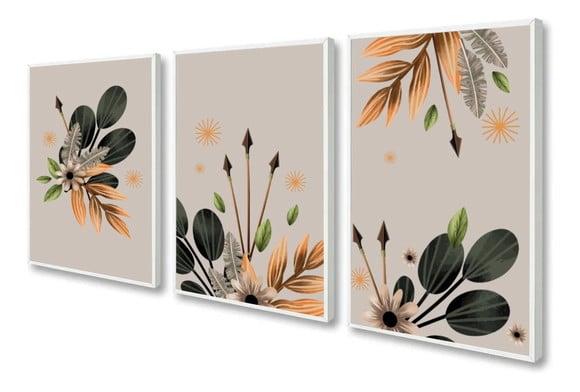 Quadros Decorativos Folhagem Para Sala Quarto Com Moldura