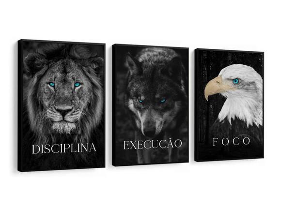 Quadros Decorativos Frases Motivação Escritório com Moldura