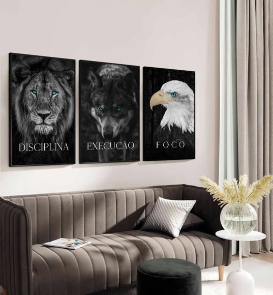 Quadros Decorativos Frases Motivação Escritório com Moldura