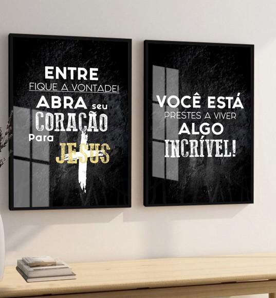 Quadros Decorativos Frases Motivacional Jesus Cristo Vidro