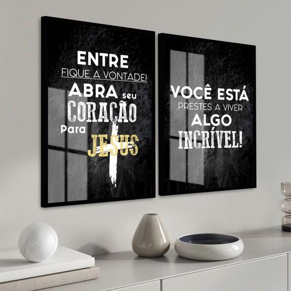 Quadros Decorativos Frases Motivacional Jesus Cristo Vidro