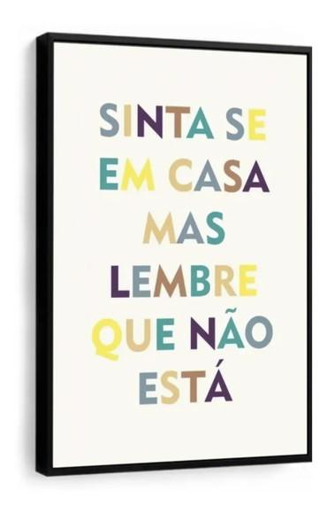 Quadros Decorativos Frases Recepção Casa Sala Com Molduras