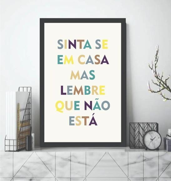 Quadros Decorativos Frases Recepção Casa Sala Com Molduras