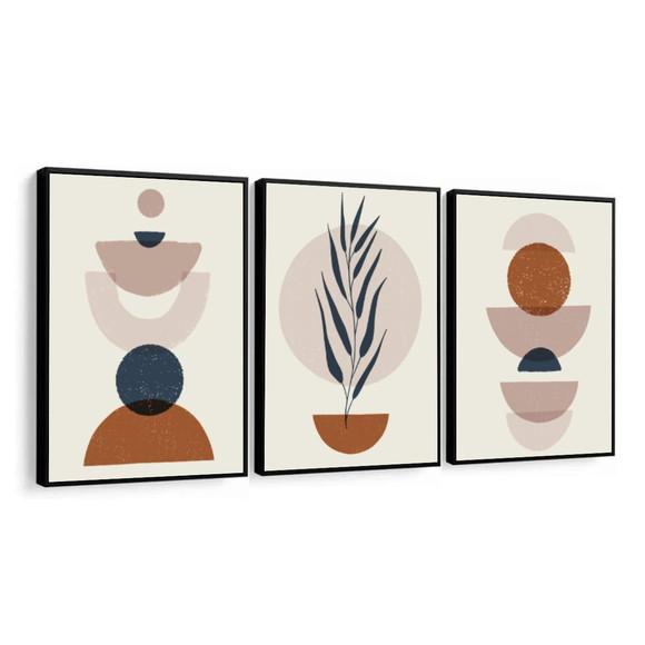 Quadros Decorativos Geométrico Moderno Abstrato Com Moldura
