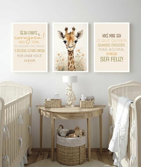 Quadros Decorativos Infantil Personalizado Animais Moldura