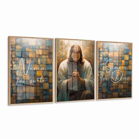 Quadros Decorativos Jesus Cristo Frase Moderno Moldura Vidro