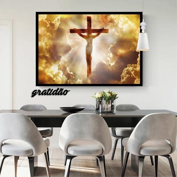 Quadros Decorativos Jesus Cristo Senhor Oração Com Molduras