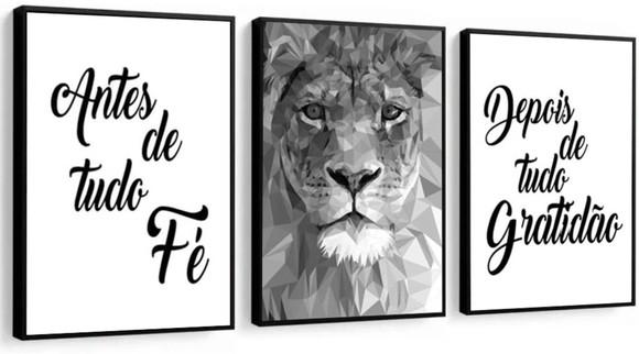 Quadros Decorativos Leão Da Tribo De Judá Moderno Molduras