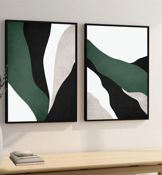 Quadros Decorativos Modernos Abstrato Para Sala Com Moldura